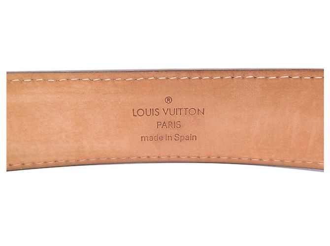LOUIS VUITTON T85 MONOGRAM CANVAS-GÜRTEL MIT SILBERNER SCHNALLE Braun - Ansicht 7