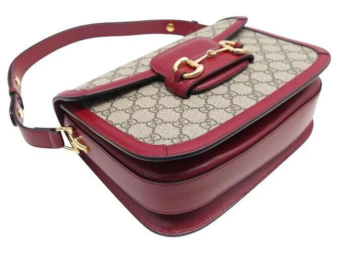 NUOVA BORSA A MANO GUCCI HORSEBIT 1955 MM 602204 CANVAS GG SUPREME Beige - vista 5