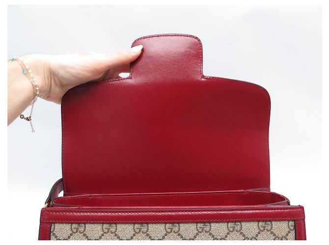 NUOVA BORSA A MANO GUCCI HORSEBIT 1955 MM 602204 CANVAS GG SUPREME Beige - vista 8