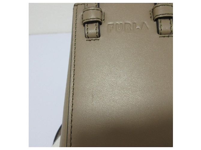 Borsa a Spalla Furla Miastella Mini Vertical Cross Marrone Beige - vista 10
