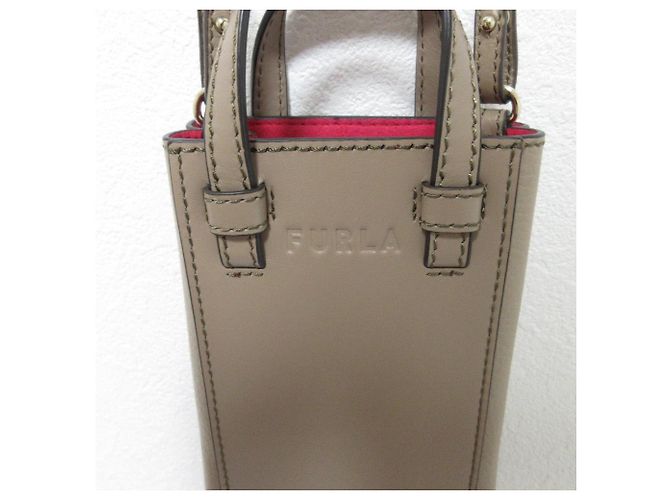 Borsa a Spalla Furla Miastella Mini Vertical Cross Marrone Beige - vista 7