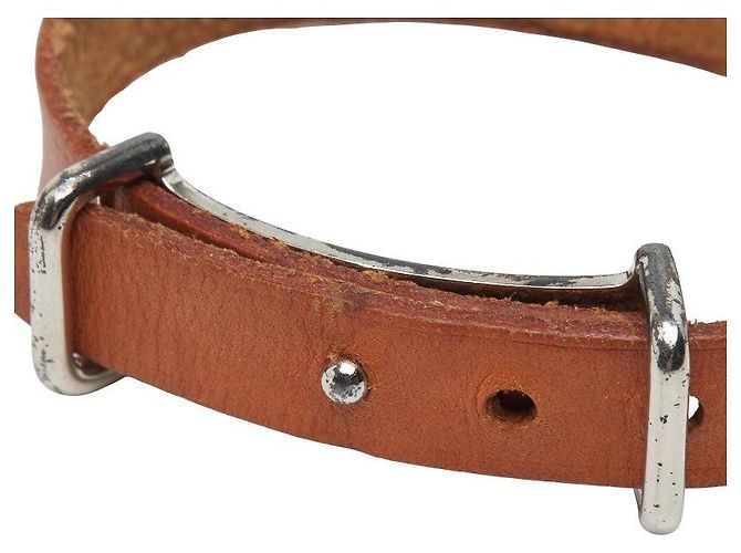 Hermès Bracciale in pelle e metallo Hermes Ap2 Marrone - vista 3