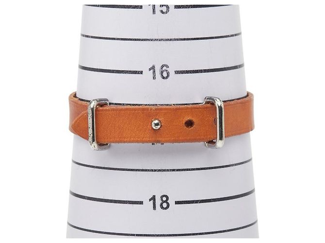Hermès Bracciale in pelle e metallo Hermes Ap2 Marrone - vista 6