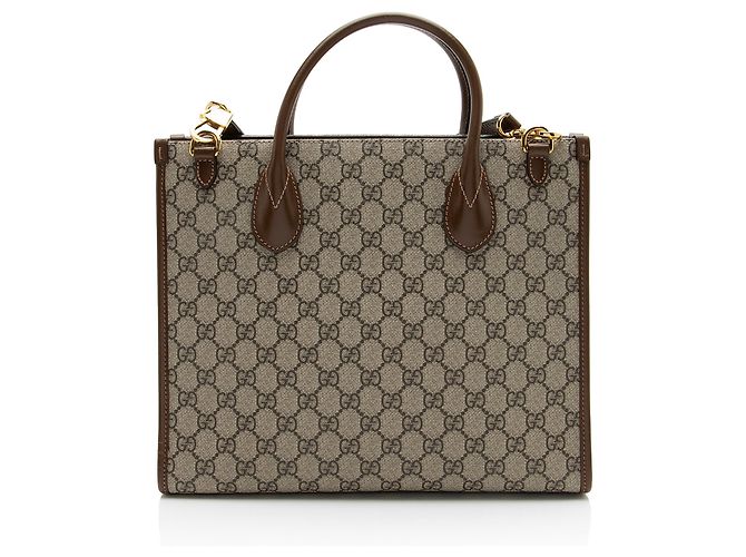 Gucci GG Supreme Retro Piccola Tote Marrone Beige - vista 3