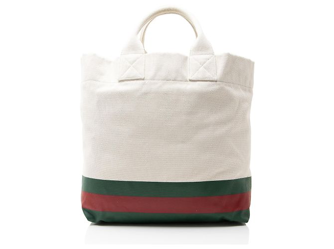 Gucci Canvas Web Logo Prägung Tote Grün - Ansicht 3