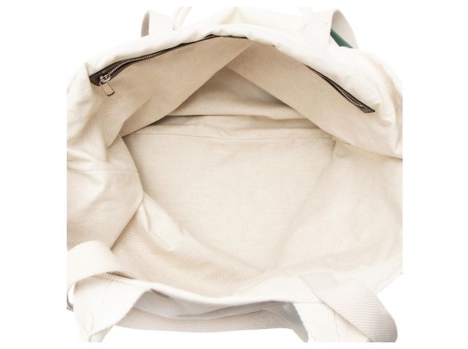 Gucci Canvas Web Logo Prägung Tote Grün - Ansicht 7