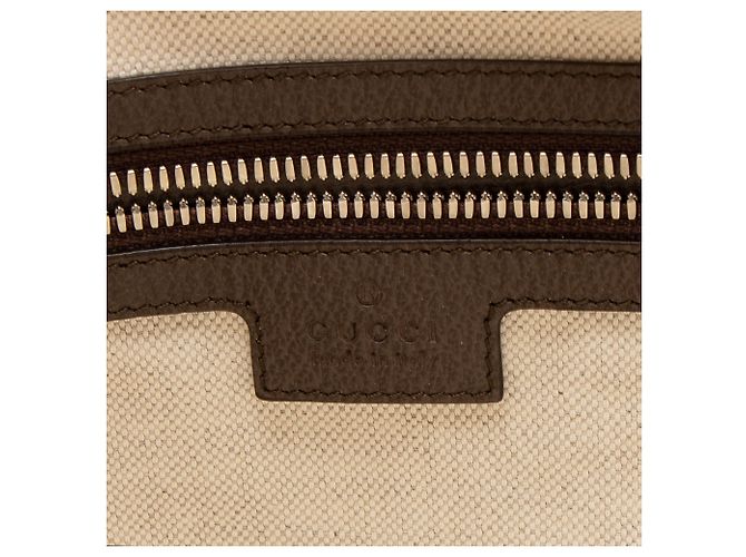 Gucci Canvas Web Logo Prägung Tote Grün - Ansicht 8