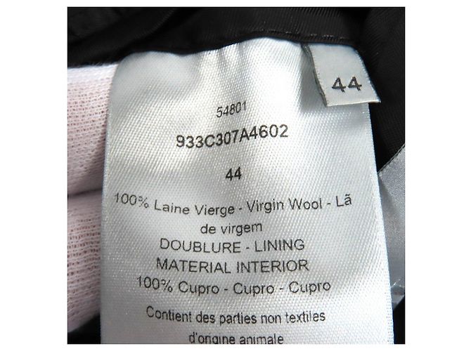 Abrigo largo de lana Cupra Dior Negro Blanco - vista 8