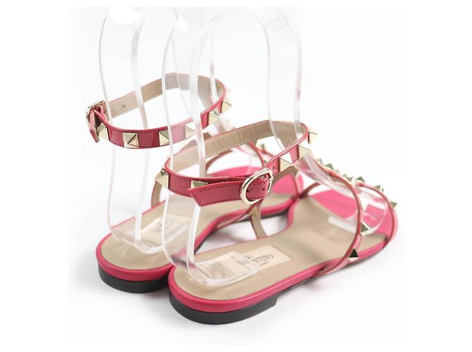 Rockstud Lackleder-Sandalen von Valentino Garavani Pink - Ansicht 2