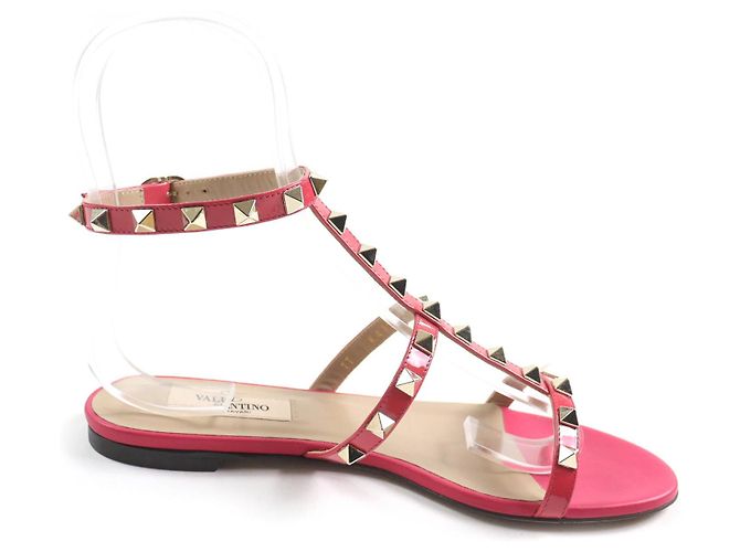 Rockstud Lackleder-Sandalen von Valentino Garavani Pink - Ansicht 5