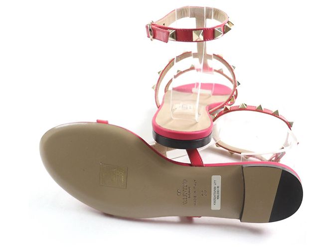 Rockstud Lackleder-Sandalen von Valentino Garavani Pink - Ansicht 6