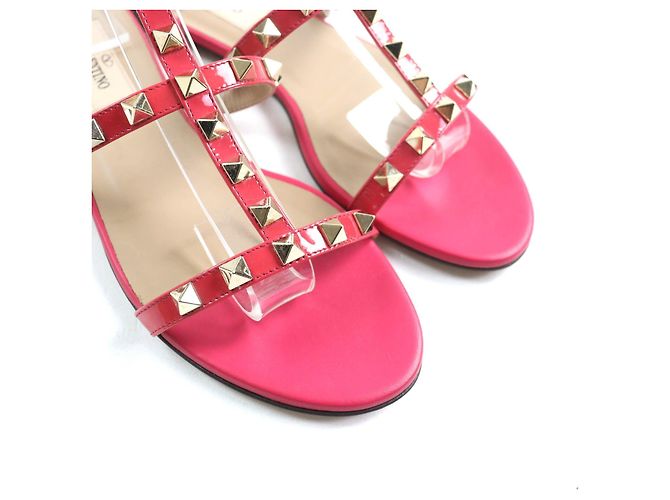 Rockstud Lackleder-Sandalen von Valentino Garavani Pink - Ansicht 7
