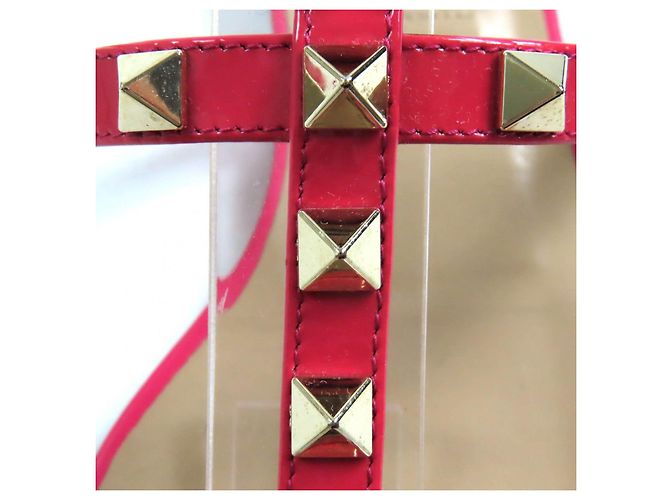 Rockstud Lackleder-Sandalen von Valentino Garavani Pink - Ansicht 9