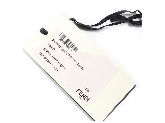 Fendi FB0741 AHV5 Baumwollhose Schwarz - Ansicht 13