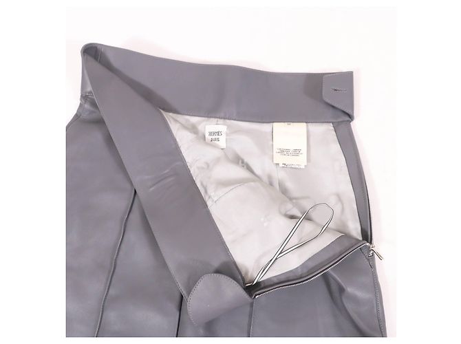 Hosen aus Lammleder von Hermès Grau - Ansicht 4