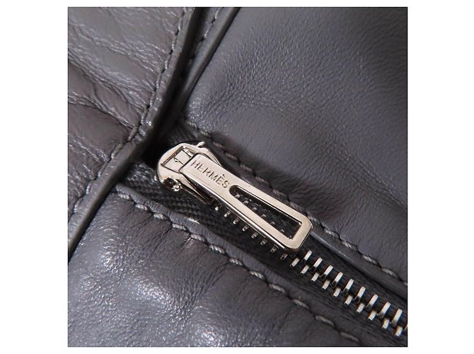 Hosen aus Lammleder von Hermès Grau - Ansicht 7