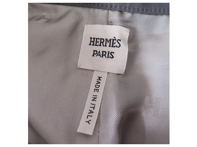 Hosen aus Lammleder von Hermès Grau - Ansicht 8