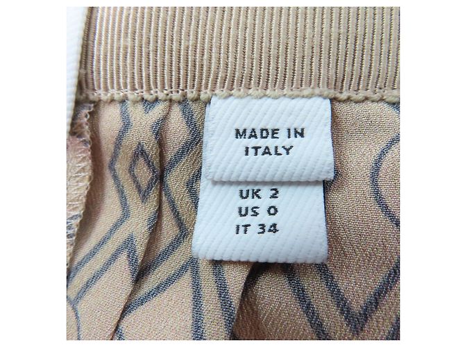 Falda de poliéster con estampado gráfico Burberry Beige - vista 7