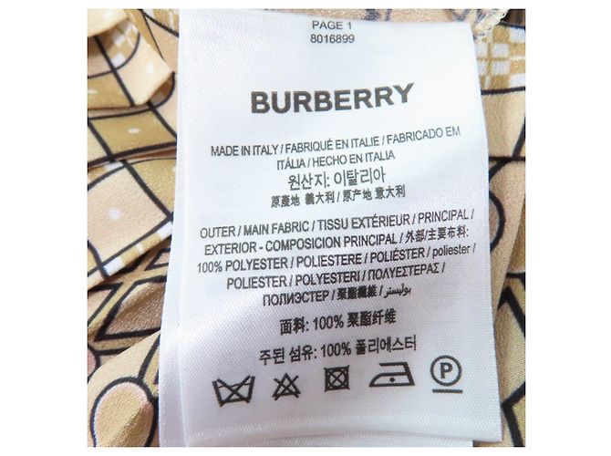 Falda de poliéster con estampado gráfico Burberry Beige - vista 8