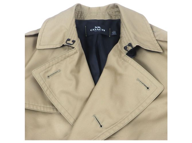 Abrigo trench de cuero de cordero y algodón Coach F33778 Beige Camello - vista 2