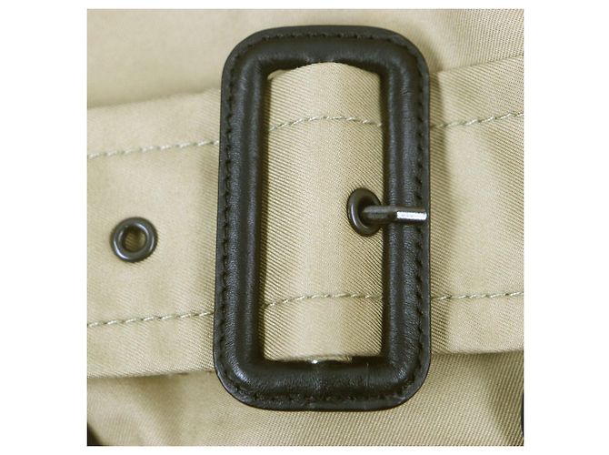 Abrigo trench de cuero de cordero y algodón Coach F33778 Beige Camello - vista 7