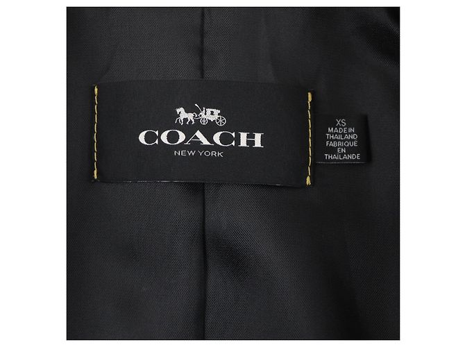 Abrigo trench de cuero de cordero y algodón Coach F33778 Beige Camello - vista 9