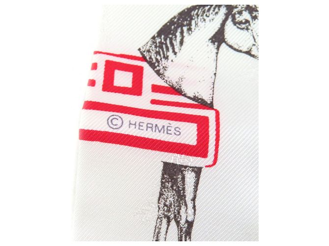 Bufanda de seda Twilly Pop Garde Robe de Hermès Blanco - vista 6