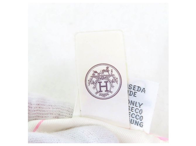 Bufanda de seda Twilly Pop Garde Robe de Hermès Blanco - vista 8