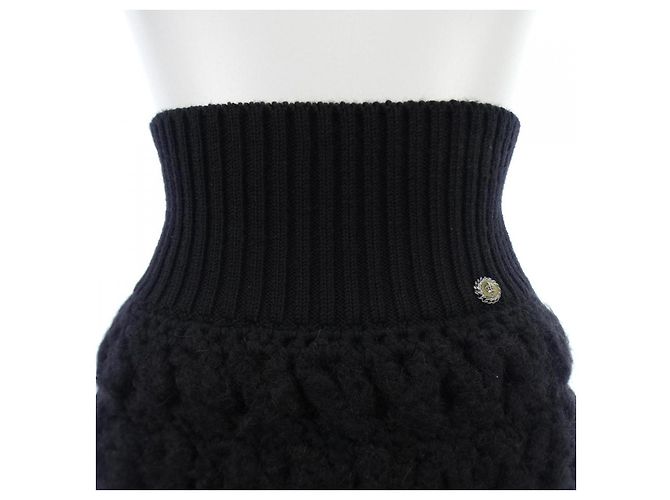 Falda de mezcla de cachemira Chanel Negro - vista 5