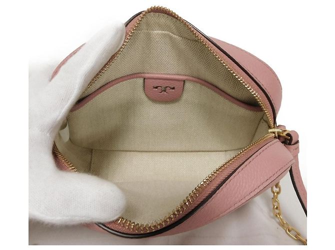 Borsa a Spalla McGraw Camera in Pelle Granulata Tory Burch Rosa - vista 4