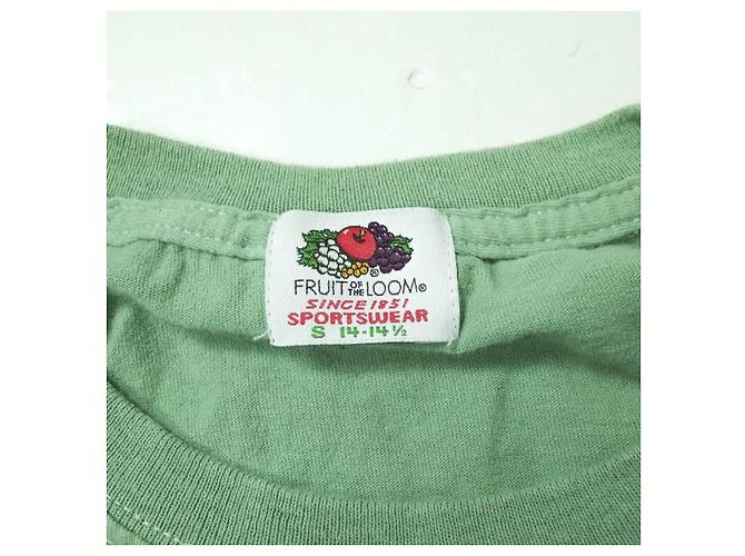 Autre Marque Camiseta FRUIT OF THE LOOM de algodón con bolsillo y cuello redondo Verde - vista 3