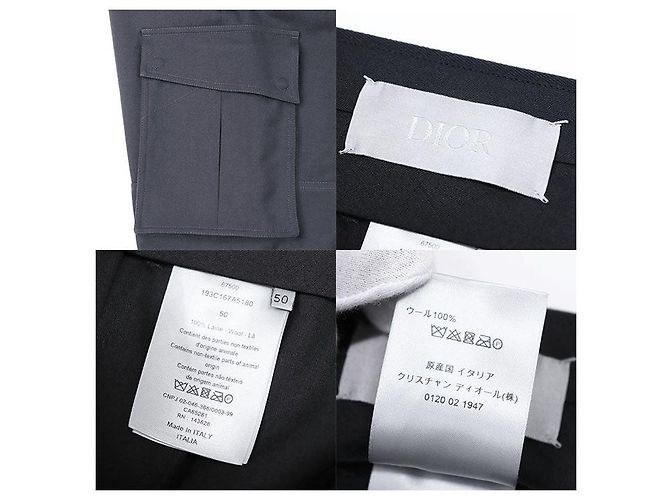 Pantalones Cargo de Lana Dior 2021 Azul Azul marino - vista 10