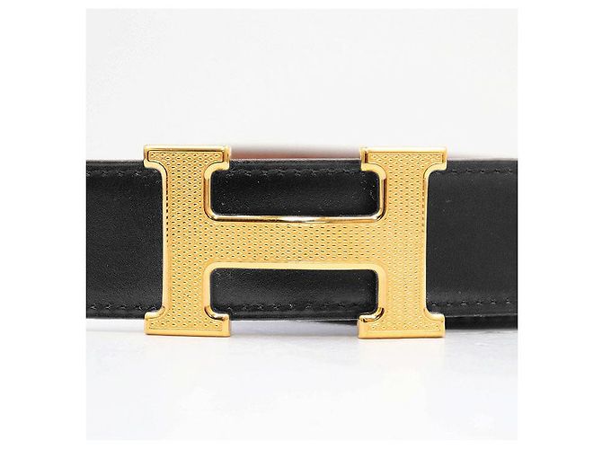 Cinturón Trillon de Box Calf Constance 80 de Hermès Castaño Negro - vista 2