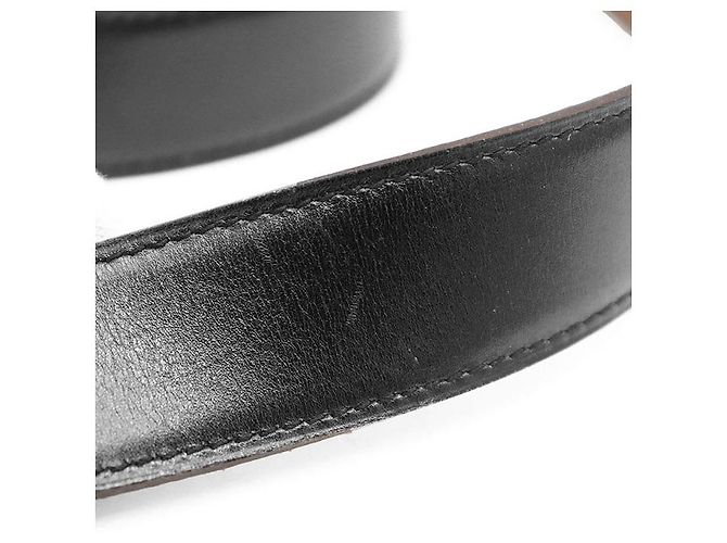 Cinturón Trillon de Box Calf Constance 80 de Hermès Castaño Negro - vista 7