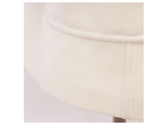 Autre Marque Rene Coat Wool Cashmere Blend Short Coat White Eggshell - view 4