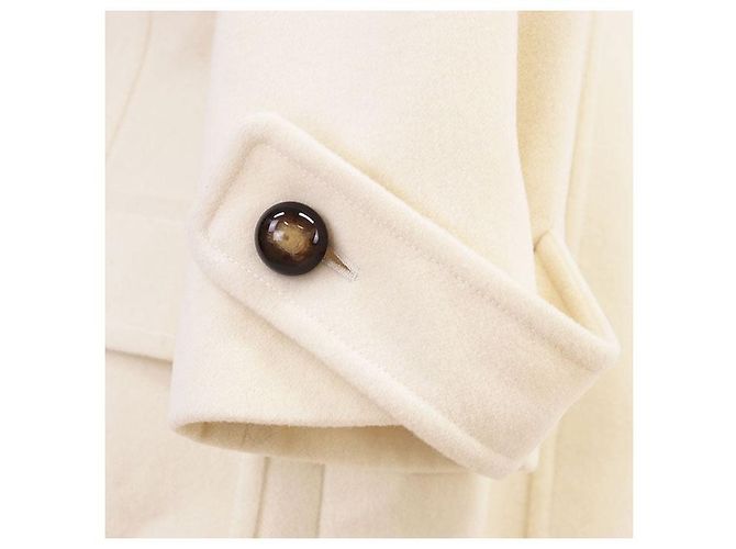 Autre Marque Rene Coat Wool Cashmere Blend Short Coat White Eggshell - view 6