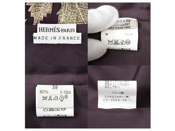 Chaqueta de seda Cave Vin de Hermès Púrpura - vista 10