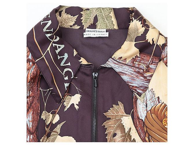 Chaqueta de seda Cave Vin de Hermès Púrpura - vista 11