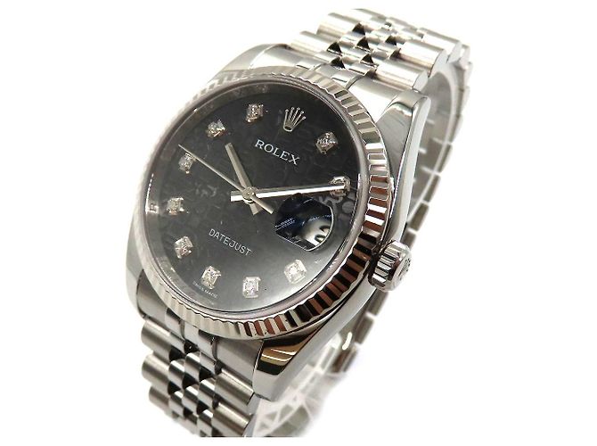 Rolex Datejust Au750 Edelstahl Schwarz - Ansicht 2
