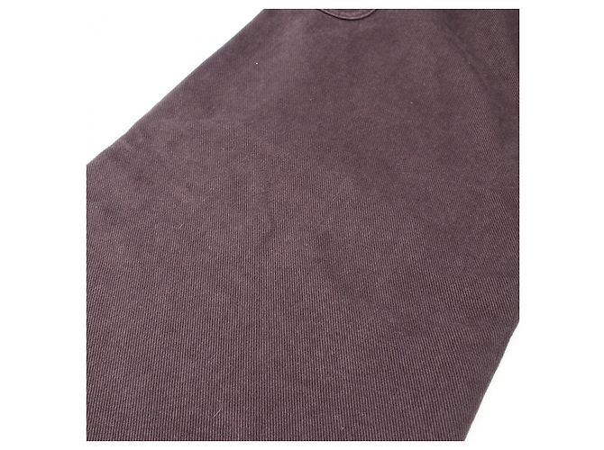 Pantalones de denim de algodón Monogram Louis Vuitton Castaño Burdeos - vista 8