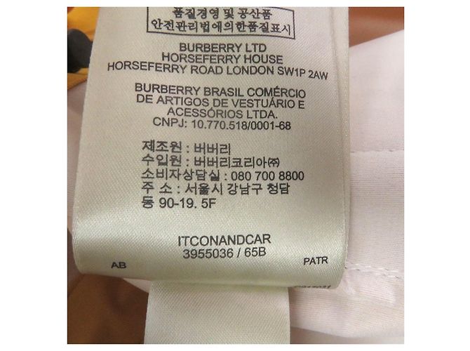 Parka de montaña con capucha de algodón y lana Burberry London Amarillo - vista 10