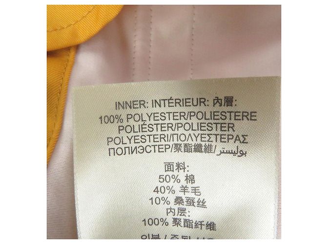 Parka de montaña con capucha de algodón y lana Burberry London Amarillo - vista 9