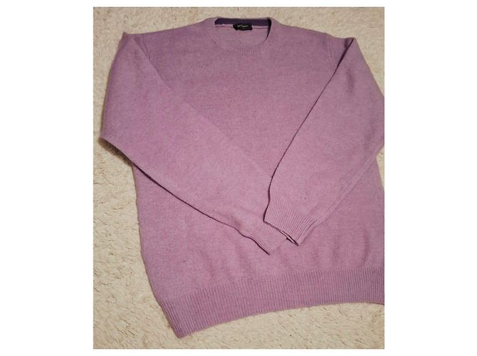 Autre Marque Lila Rundhalspullover aus Wolle und Polyamid - Ansicht 12