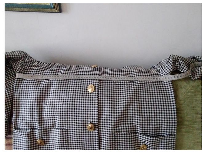 Christian Dior Giacca in cotone a quadri bianco e nero - vista 10