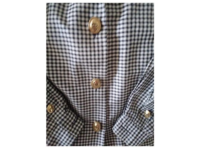Christian Dior Giacca in cotone a quadri bianco e nero - vista 15