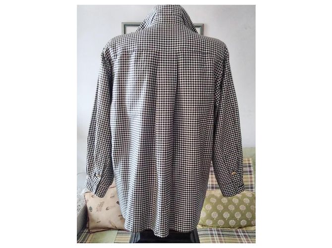 Christian Dior Giacca in cotone a quadri bianco e nero - vista 4