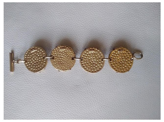 Bracelet Satellite en résine dorée et strass en verre multicolore - vue 7