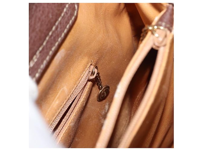 Borsa a mano in pelle beige oro GUCCI Bamboo 002 1186 0260 Auth ep13559 D'oro - vista 23