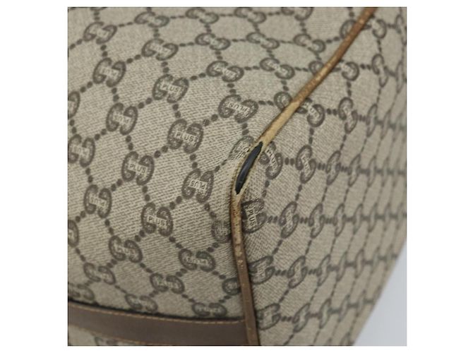 Borsa a Mano GUCCI GG Plus Supreme PVC Beige Oro Auth ep13270 D'oro - vista 14