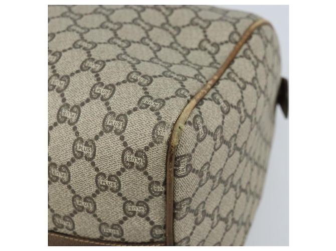 Borsa a Mano GUCCI GG Plus Supreme PVC Beige Oro Auth ep13270 D'oro - vista 15